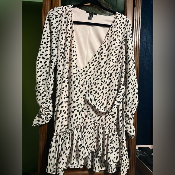 Mini dress wrap around printed - Picture 1 of 5